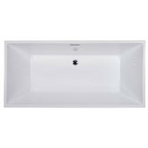 ALFI 67" Rectangular White Freestanding Acrylic Soaking Bathtub AB8832